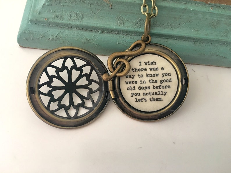 I wish there was a way to know you were in the good old days before you actually left them, Brass locket, The Office Show, Andy the office image 1