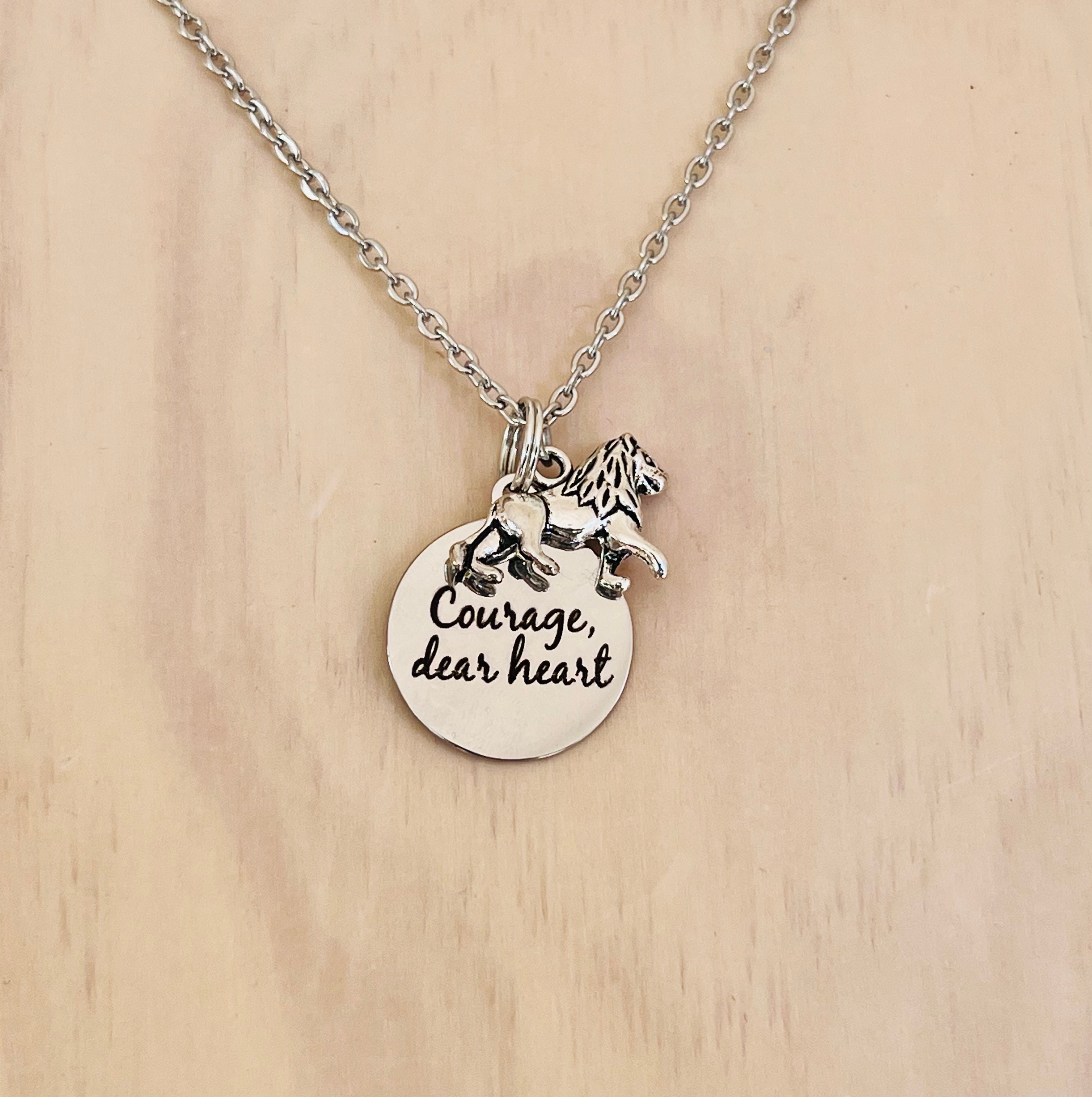 Courage Dear Heart Necklace and Ornament Gift Set Etsy UK