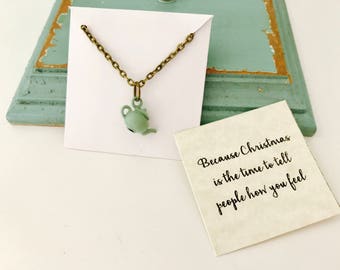 Pams&#39;s teapot, Pam Halpert Necklace, The Office, because Christmas is the time to tell people how you feel, Jim and Pam