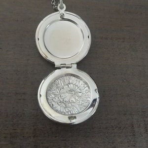 Silver Compass Locket Necklace, Adventure, Wanderlust image 2