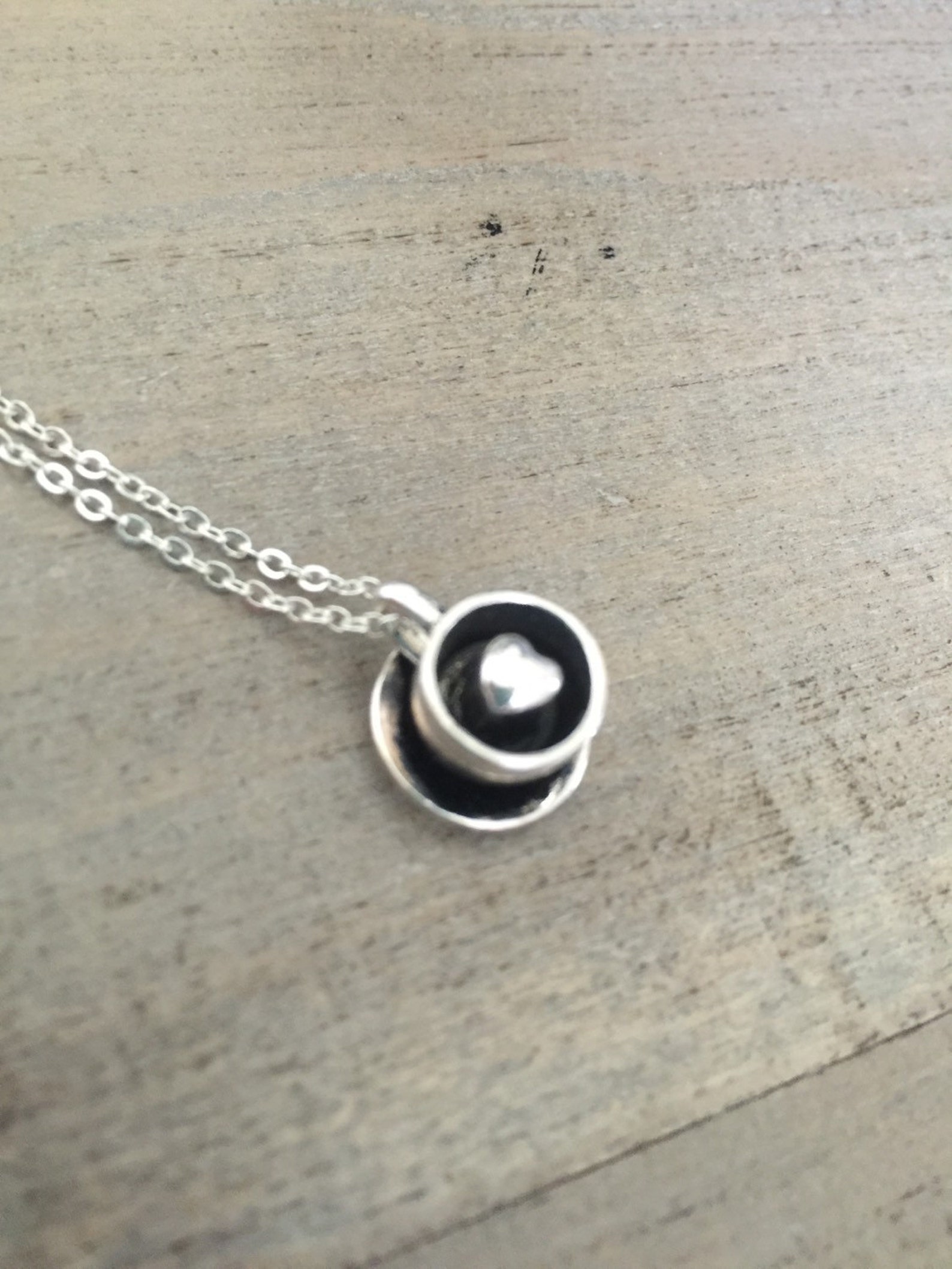 Coffee Cup Necklace Coffee Lover Necklace Stainless Steel Etsy