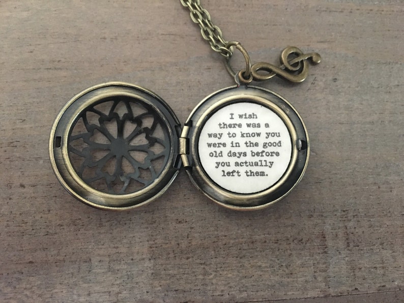 I wish there was a way to know you were in the good old days before you actually left them, Brass locket, The Office Show, Andy the office image 4