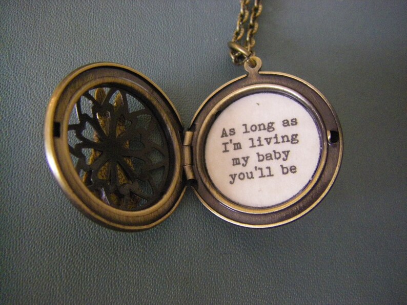 Daughter Locket Necklace as Long as I'm Living My Baby Etsy UK