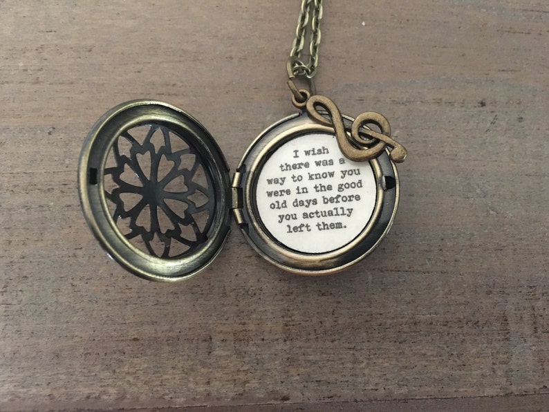 I wish there was a way to know you were in the good old days before you actually left them, Brass locket, The Office Show, Andy the office image 3