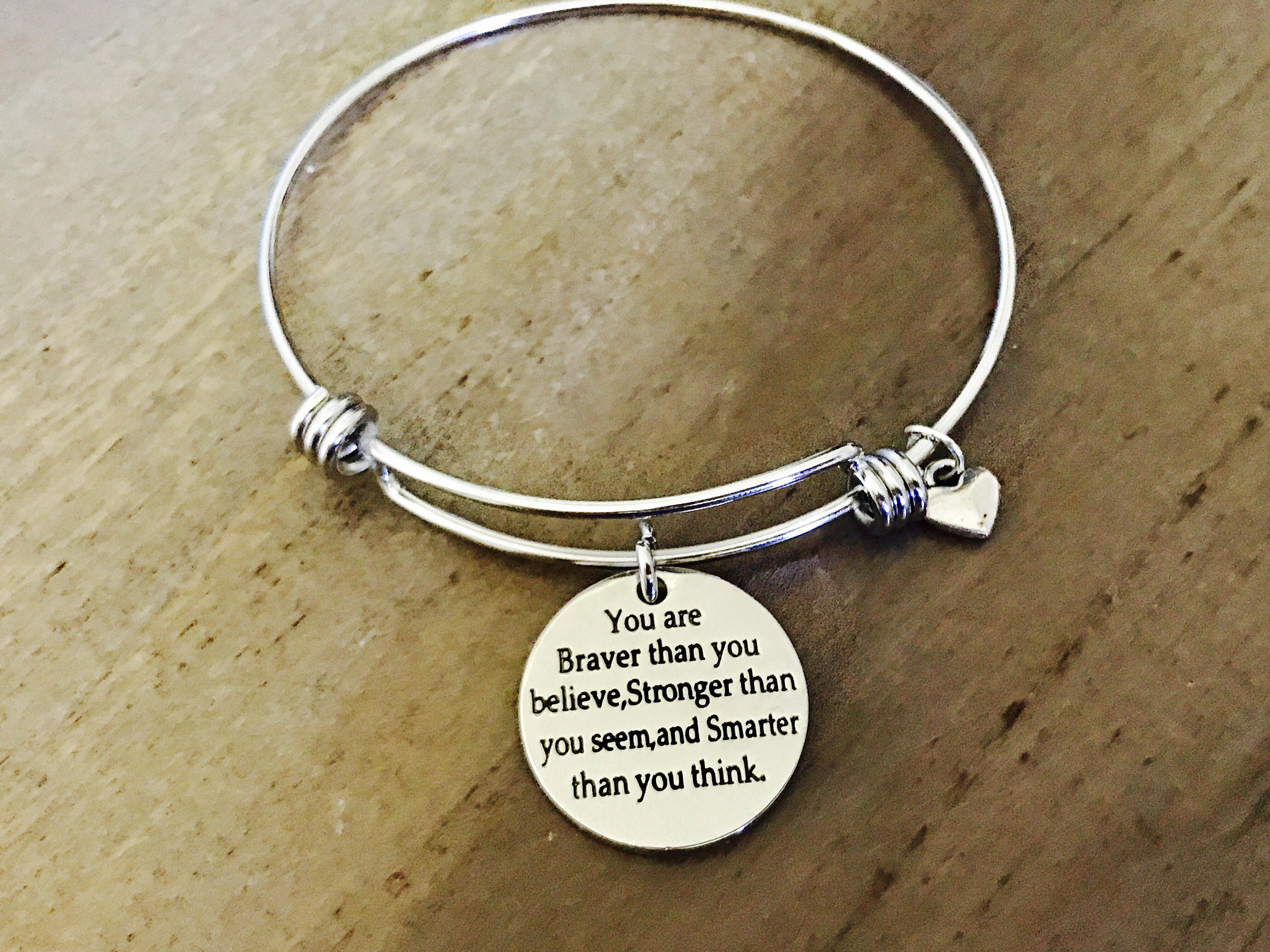JDX You are Braver Than You Believe Stronger Than You Seem Smarter Than You Think Positive Bracelet JDX You are Braver Than You Believe Stronger Than You Seem Smarter Than You Think Positive Bracelet