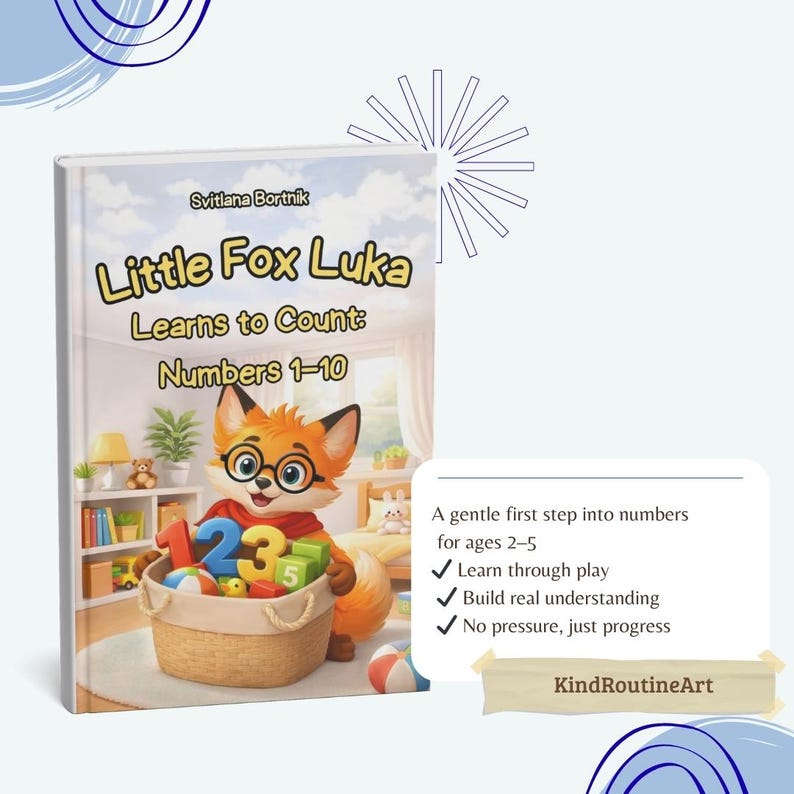 One Fox Counting Book Little Fox Luka Counting Book | Numbers 1-10 Toddler Activities (PDF ...