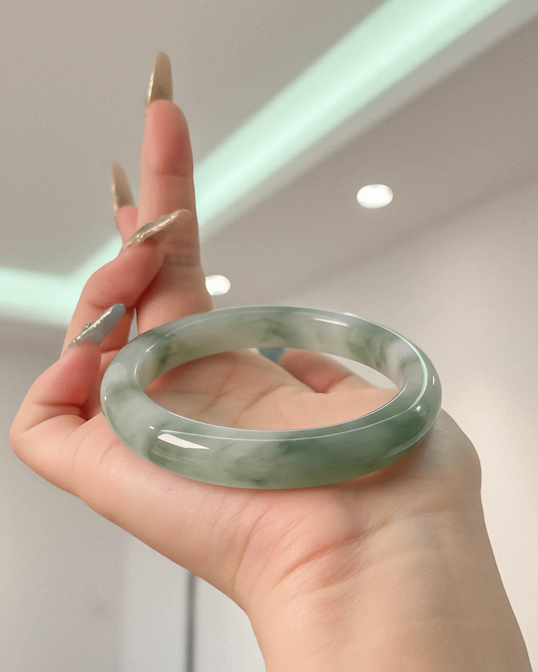 Ice Jade Bangle - Etsy