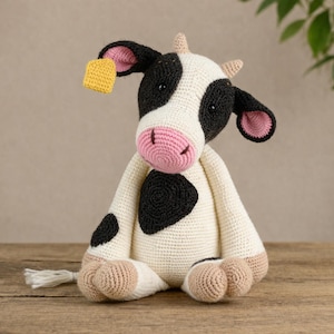 Amigurumi Cow Crochet Pattern Digital PDF DIY Easy Farm Animal Stuffed Toy Plushie Tutorial Cute Calf Art Craft Maker Guide Instant Download