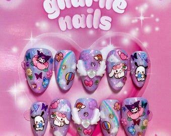 Uñas postizas de lujo prefabricadas, talla mediana - Precio con descuento