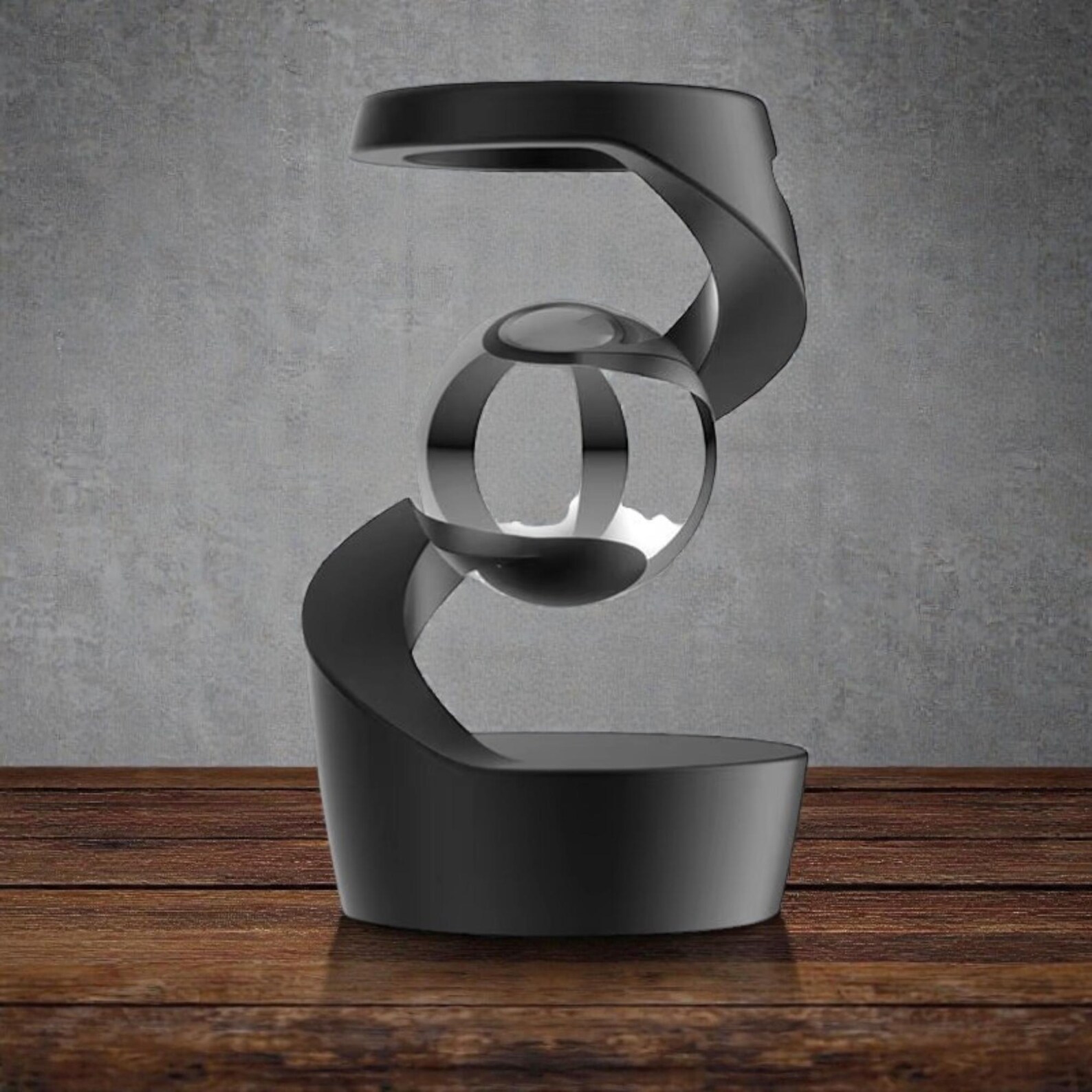Image result for Floating Gyroscope Desk Decor Metal Gravity Defying Kinetic Sculpture ...