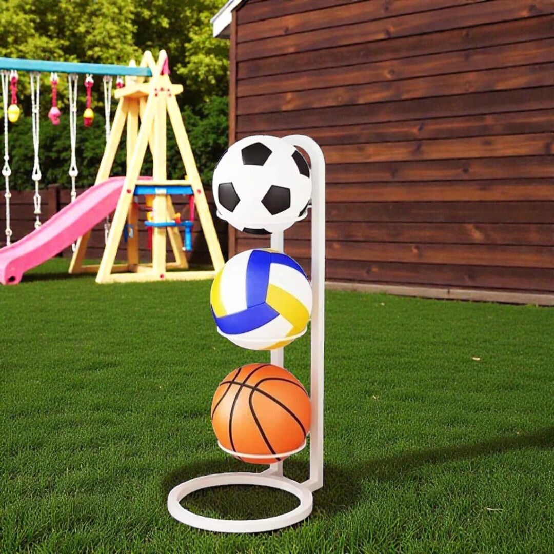 Three Layers Indoor Outdoor Basketball Storage Rack Put Ball Football ...