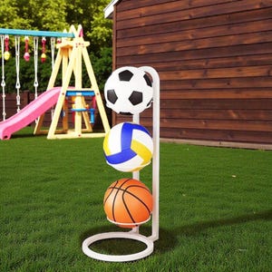 Drie Lagen Indoor Outdoor Basketbal Opbergrek Zet Bal Voetbal Opbergmand Geplaatst Rek Kleuterschool Volleybal Standhouder