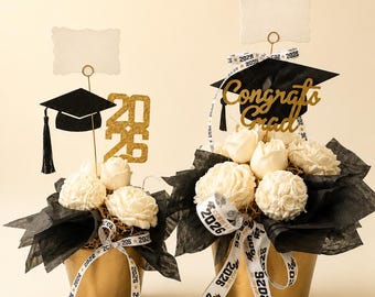 Soy Wax Floral Candle Bouquet | Graduation Gift, College Decor