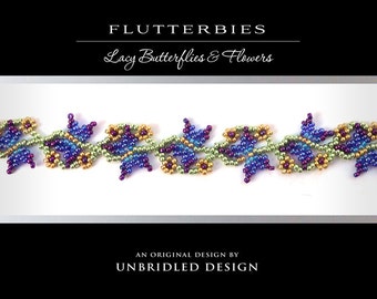Modello PDF Farfalle con perline Flutterbies