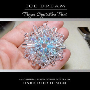 Ice Dream beaded snowflake pdf pattern