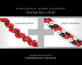 Garland Rope and Daisy Filigree pdf patterns bundle