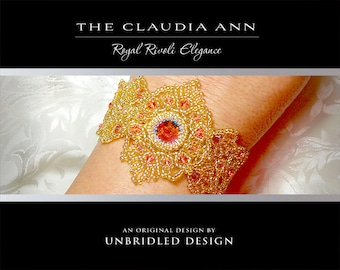 Modello pdf del braccialetto in pizzo con perline di Claudia Ann