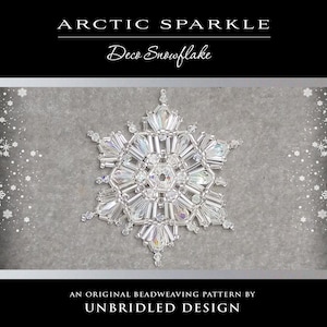 Arctic Sparkle beaded snowflake pdf pattern