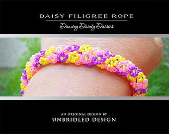 Daisy Filigree Rope PDF beading pattern