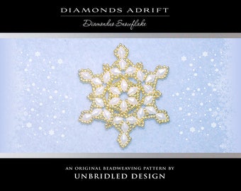 Diamonds Adrift beaded snowflake pdf pattern