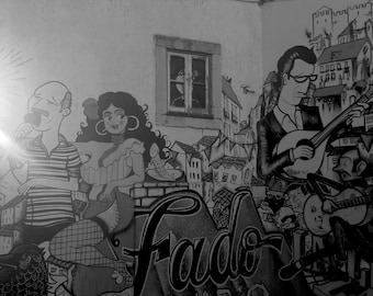 Graffiti Art: Fado in Lisbon, Streetscape Prints