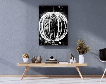 Zwart-witfotoafdruk van hanglamp/modernistische kunstafdruk