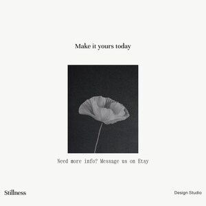 Make it yours today — Stillness Design Studio elegant black and white wedding website template, custom wedding monogram, and custom wedding website message us on Etsy for questions