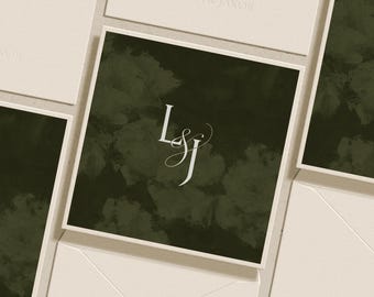 Monograma de boda / Logotipo de monograma de boda personalizado / Monograma de boda moderno y personalizado / Iniciales de la pareja