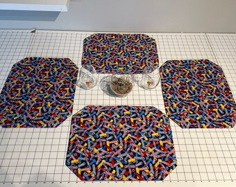 Reversible 4th of July/ Summer Placemats (Set of 4)