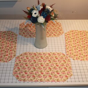 Reversible Placemats Romantic/Spring Butterfly (Set of 4)