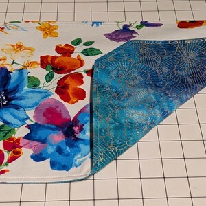 Reversible Watercolor Flower Placemats (Set of 4)