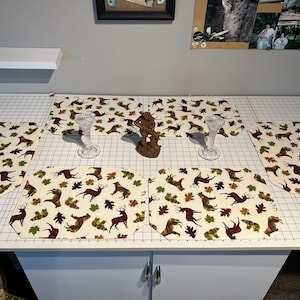 Reversible Camouflage Animal Placemats (Set of 6)