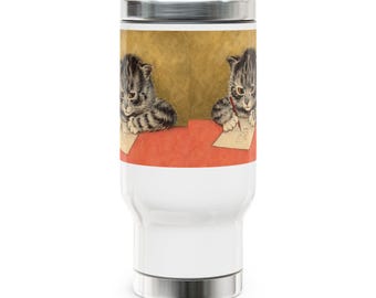 Taza de viaje de acero inoxidable con asa, 414 ml (14 oz)