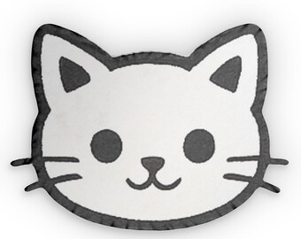 Poduszka w kształcie kociej buzi Kawaii | Poduszka w niestandardowym kształcie
