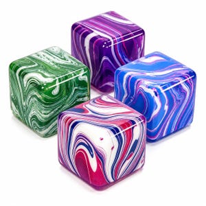 4 Pack Slow Rising Ice Cube Squishy – Sensory Squeeze Fidget Toys, Stress Relief Gift for Kids & Adults