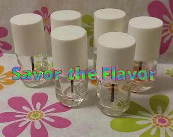 6 Empty Mini Nail Polish Bottles 5ml Quantity of 6 - White Cap