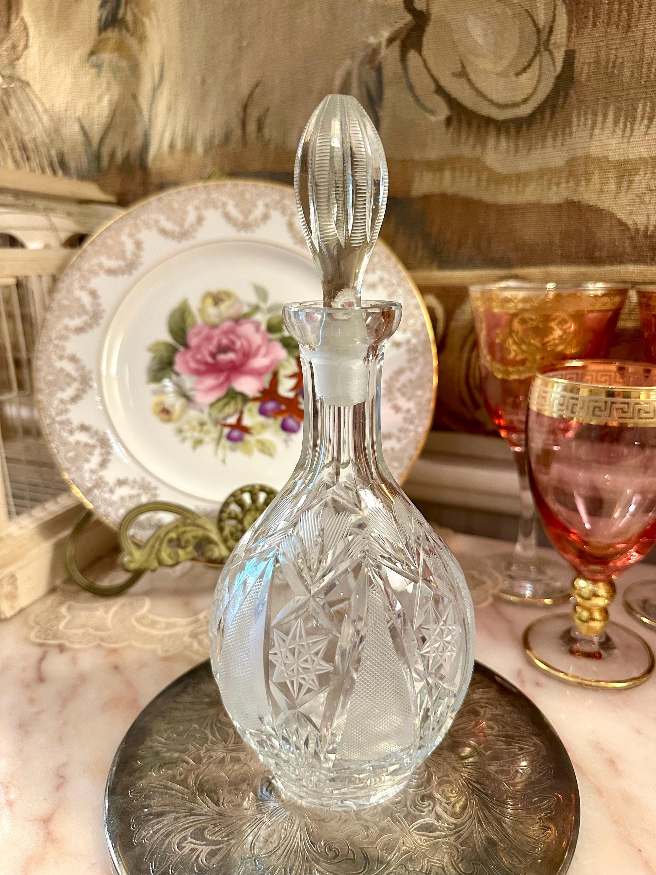 Victorian Cut Crystal Wine Glass - Etsy