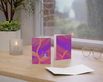 Butterfly Meditation Illustration Greeting Card | Pack of 1,10,30,50