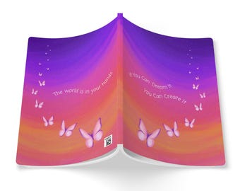 Butterfly Dream Quote Journal | Pink Purple Gradient Softcover