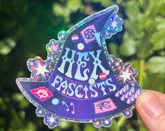 Hex Fascists Glitter Vinyl Sticker