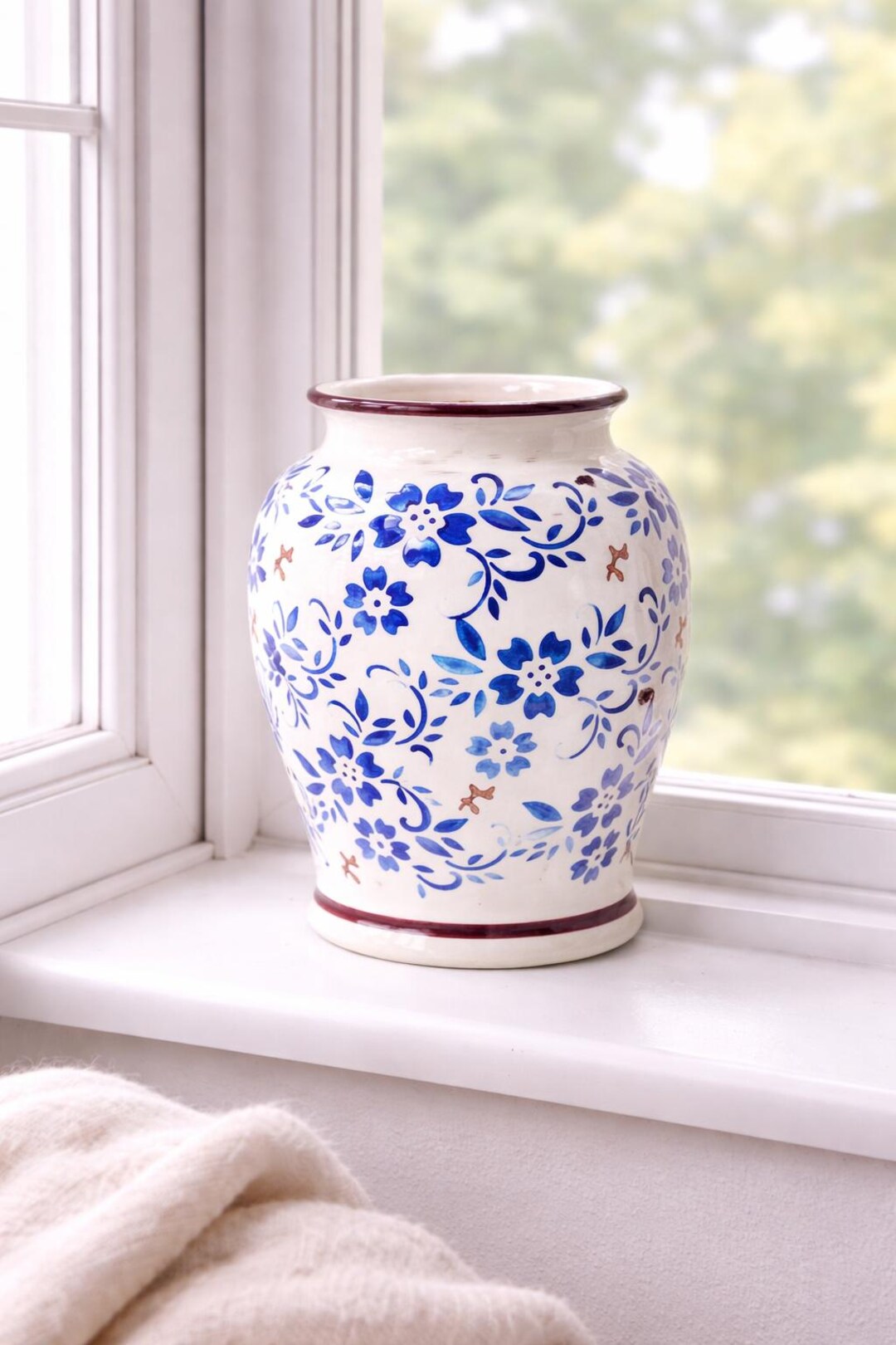 Handmade Ceramic Vase I Blue and White Vases for Homes - Etsy