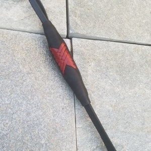 Switch whip Belt Hide with deco handle and fine leather.