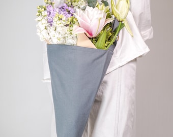 Saco de lona para flores – Porta-buquês para floristas, alça ajustável, opção de logotipo personalizado - Florist Pro 01