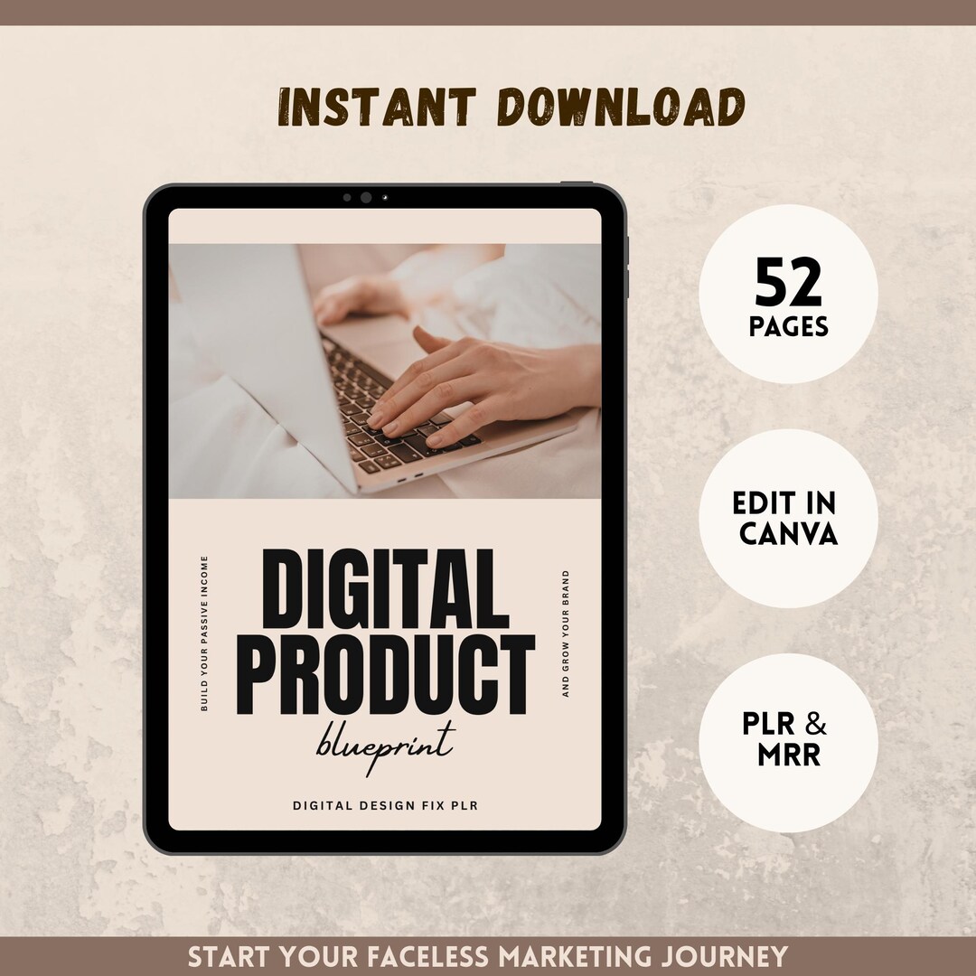 Digital Product Blueprint | Canva Templates With MRR & PLR | Done-for ...