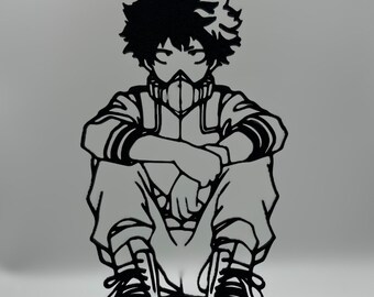 3D Printed Anime Hero Figure – Low Poly Geometric Desk Art