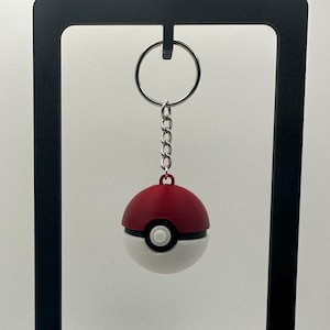Red and White Ball Keychain | Gamer Gift | Anime-Inspired Accessory | Collectible Keychain for Fans