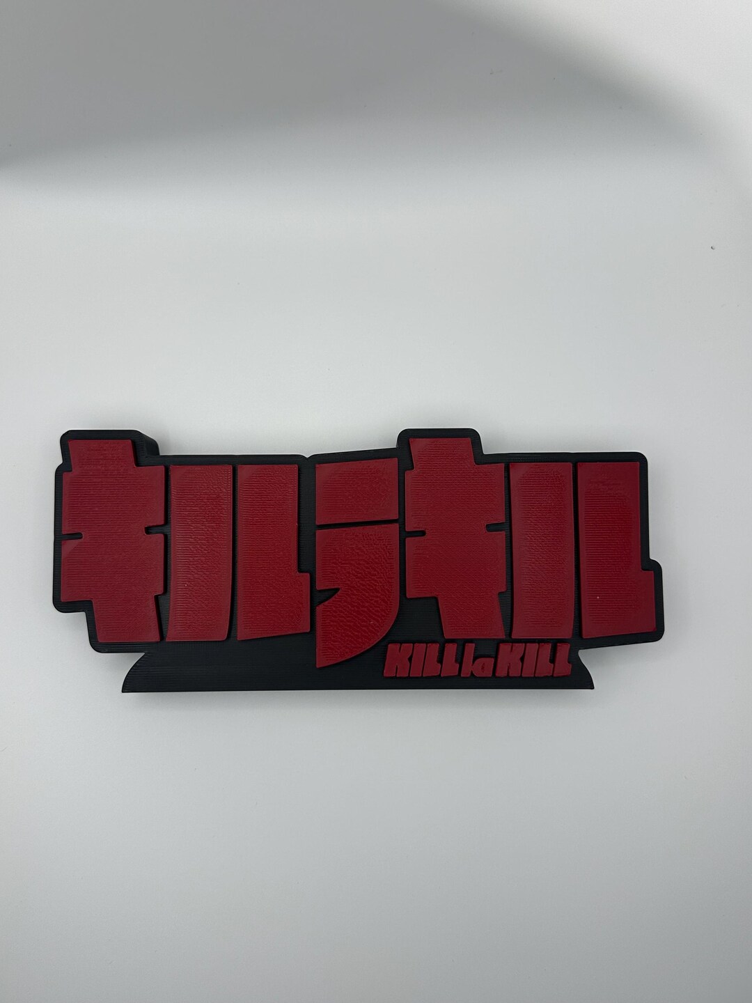 3D Printed Layered Japanese Lettering Wall Sign – Red Anime Gamer Decor ...