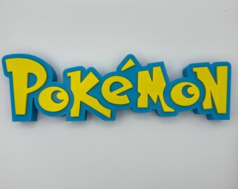 Custom Monster Trainer Name Sign – 3D Printed Cartoon Style Wall Decor – Gamer Room Personalized Gift