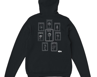 Florigraphy: flowers of love- pullover hoodie.