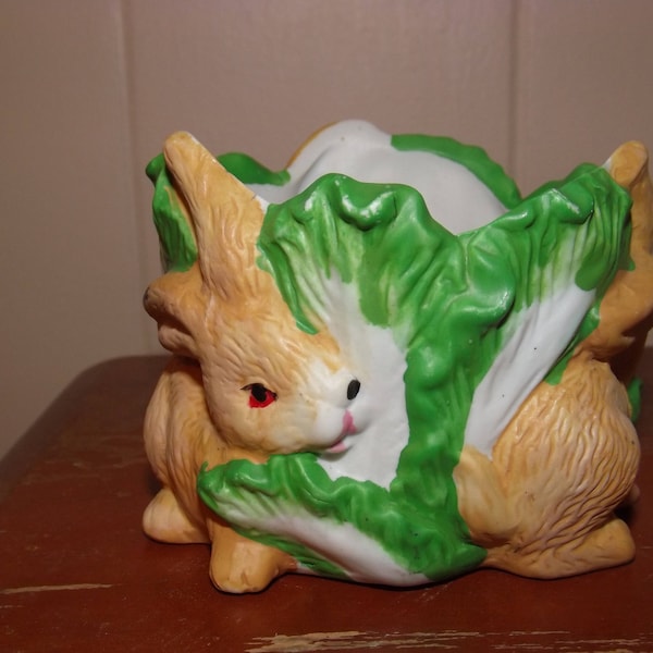 Glass Rabbit Dish/Candle Holder